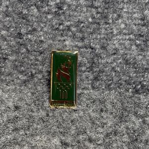 VTG 1996 Atlanta Olympics 1/2" x 1 /4" Enamel Lapel Pin Torch Green Gold Tone